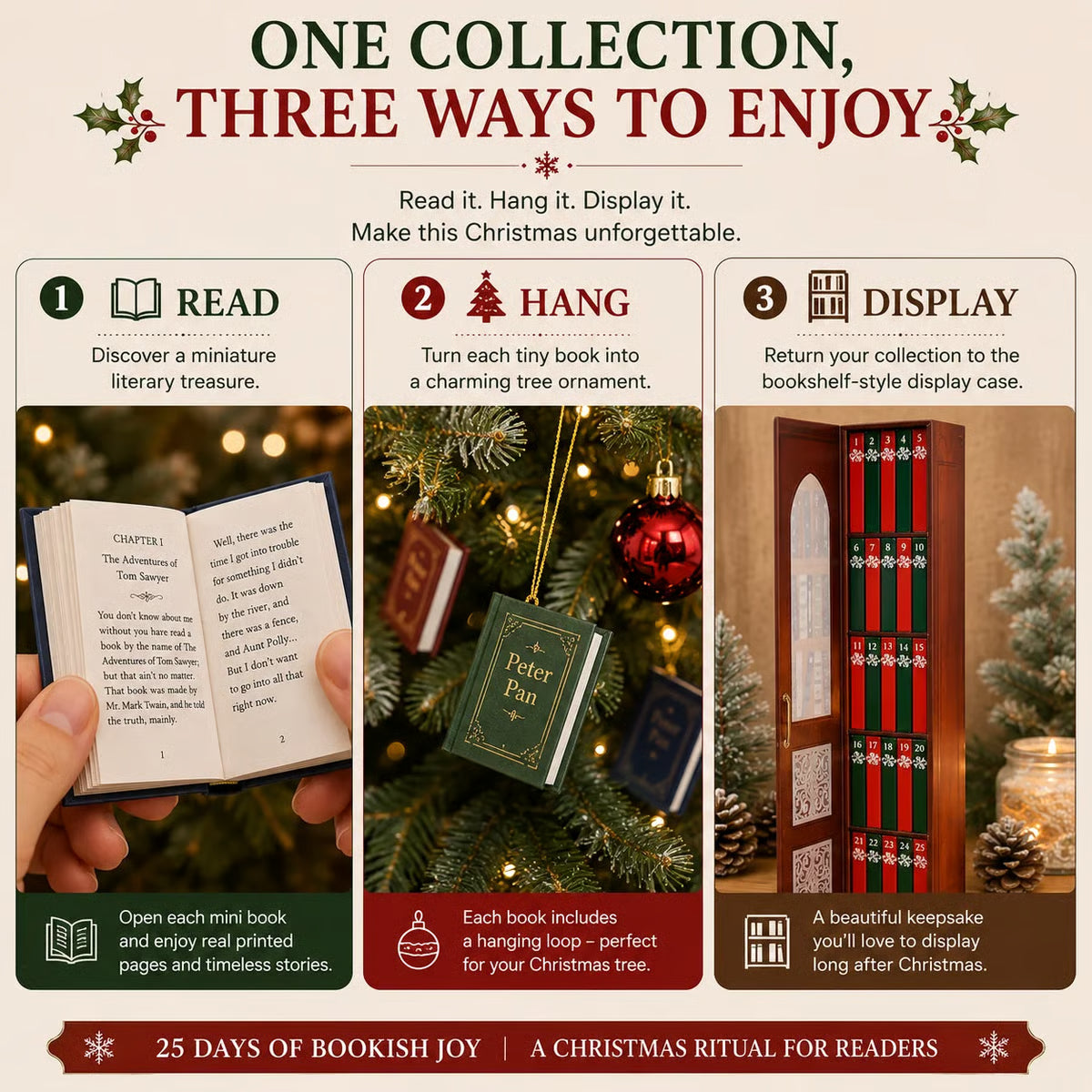 📚 25-dagers mini-bokadventskalender – 🎁 ❤️ En bokelskers nedtelling til jul