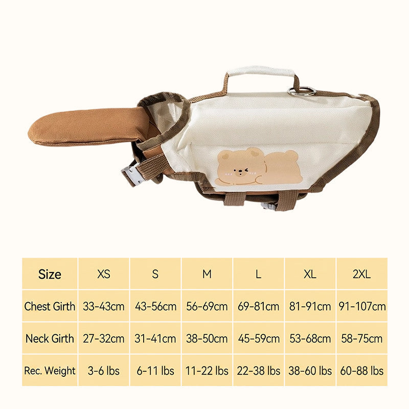 Cute Animal Dog Life Jacket – Fun Swimming Vest for Dogs, Safe & Comfortable Floatation Gear