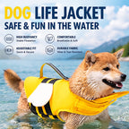 Cute Animal Dog Life Jacket – Fun Swimming Vest for Dogs, Safe & Comfortable Floatation Gear