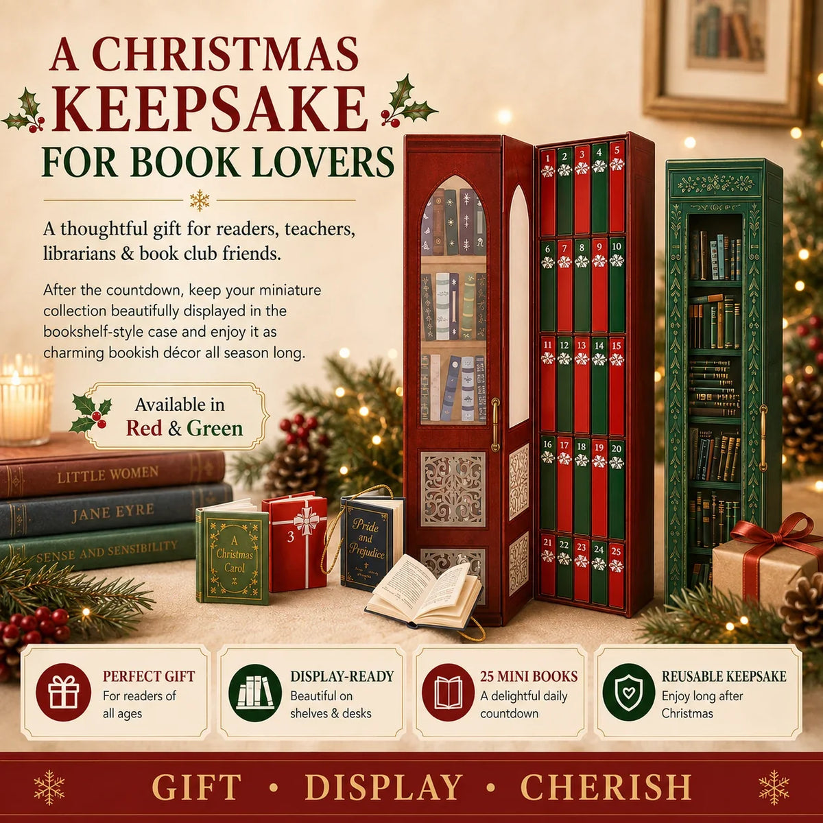 📚 25-dagers mini-bokadventskalender – 🎁 ❤️ En bokelskers nedtelling til jul