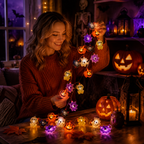 🎃 Halloween Pumpkin Face LED String Lights
