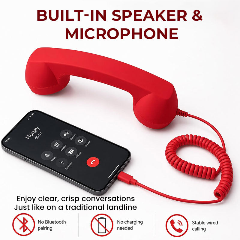 Retro telefonrør for type-C-telefoner