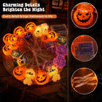 🎃 Halloween Pumpkin Face LED String Lights