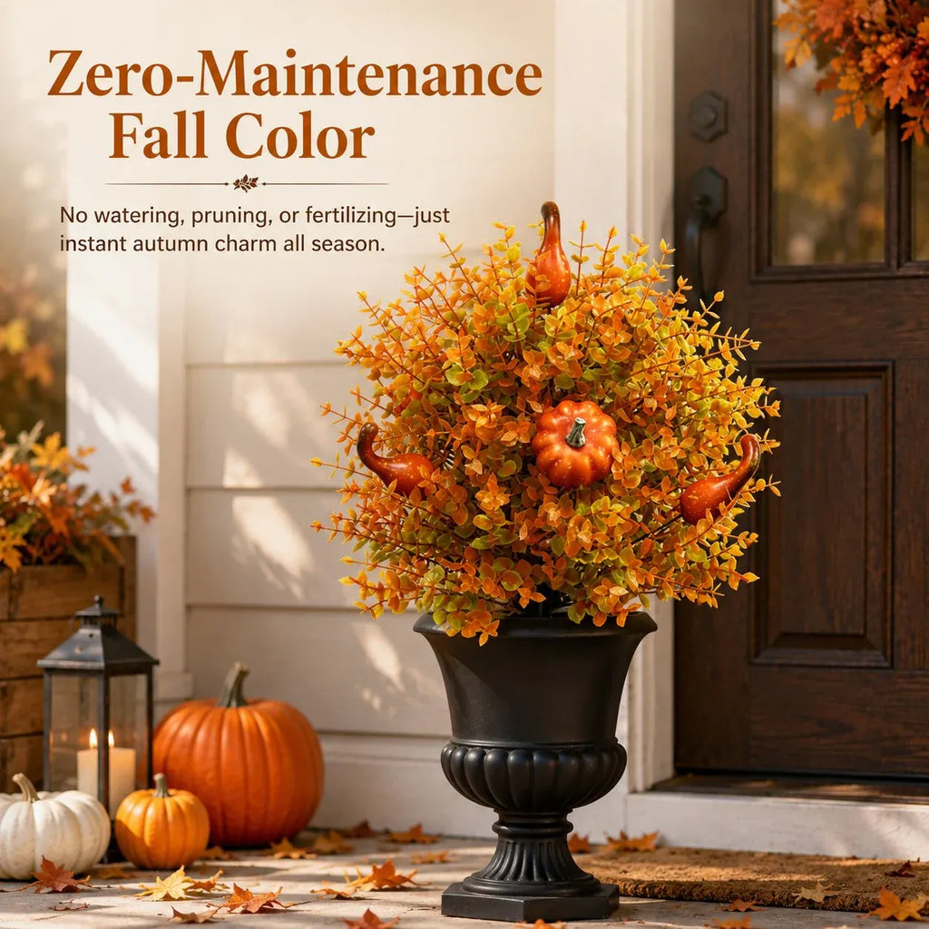 🔥  Artificial Fall Pumpkin Tree Stakes