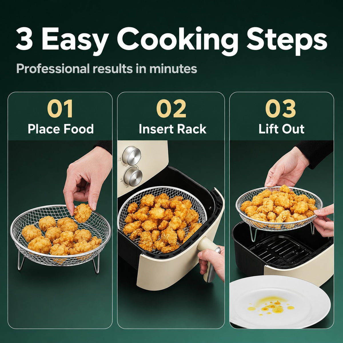 🔥🥘 Rist til airfryer i rustfritt stål – Enkelt til sprø resultater