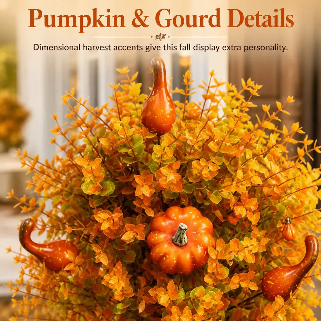 🔥  Artificial Fall Pumpkin Tree Stakes