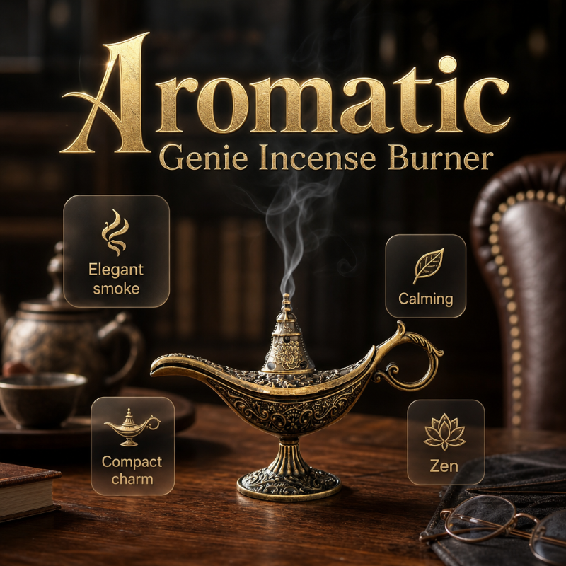 🪔Røkelsesbrenner i retro Aladdin-stil – vintage aromadiffuser ✨